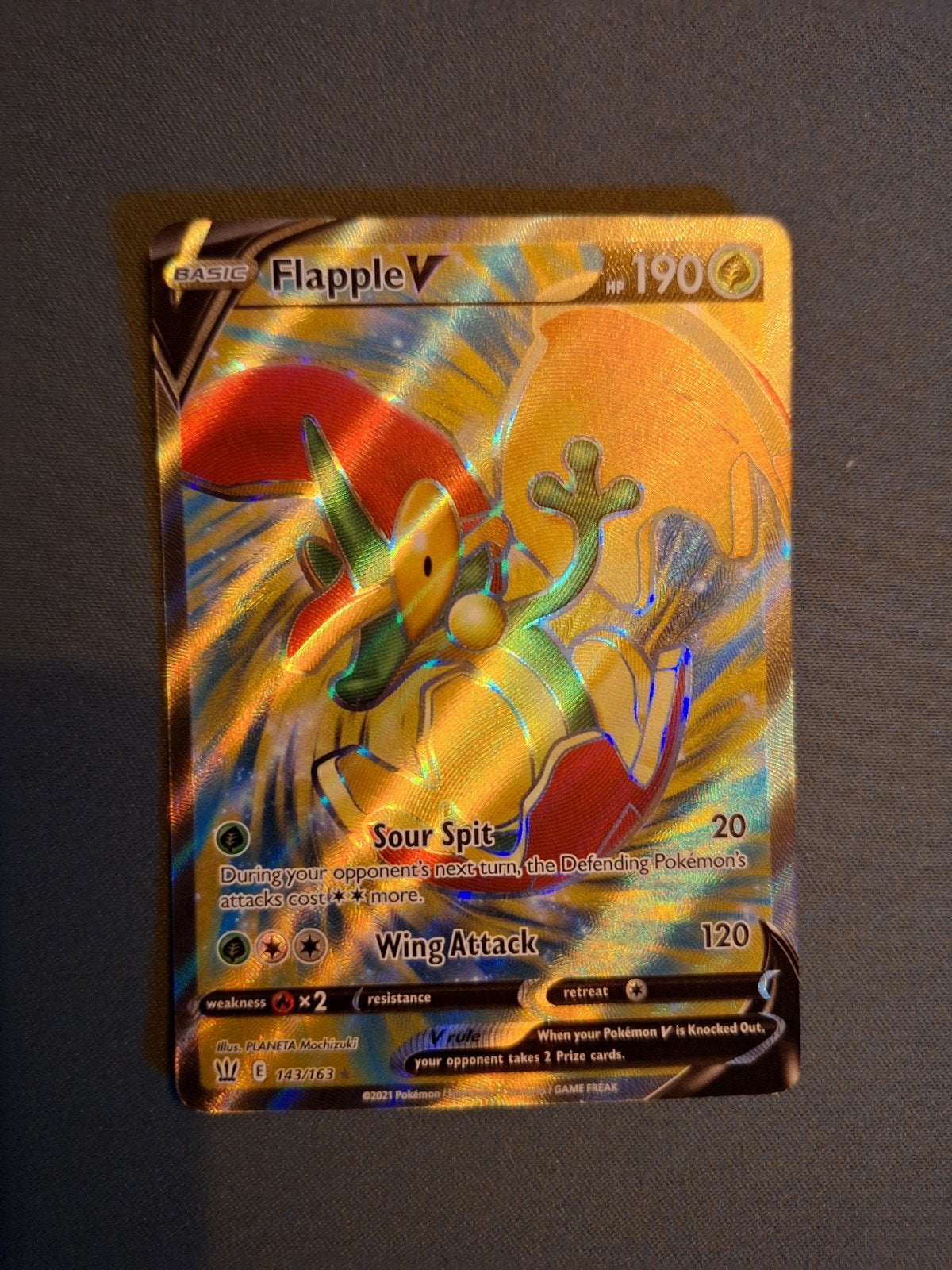 Pokémon Flapple V full art 143/163, Ophalen of Verzenden, Nieuw