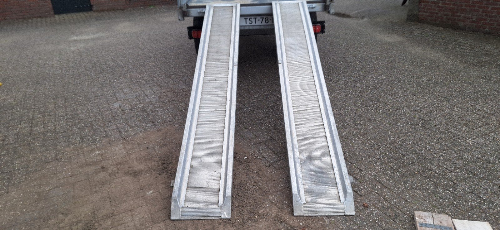 Aluminium oprijplaten aanhanger kipper agrarisch auto, Doe-het-zelf en Verbouw, Metalen, Ophalen, Gebruikt, Aluminium
