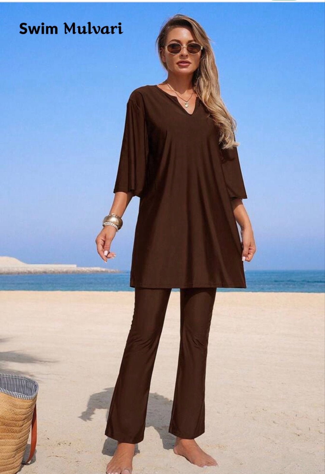 Nieuw Burkini Maat S - Valt Ruim, Kleding | Dames, Badmode en Zwemkleding, Ophalen of Verzenden, Nieuw, Bruin, Overige typen