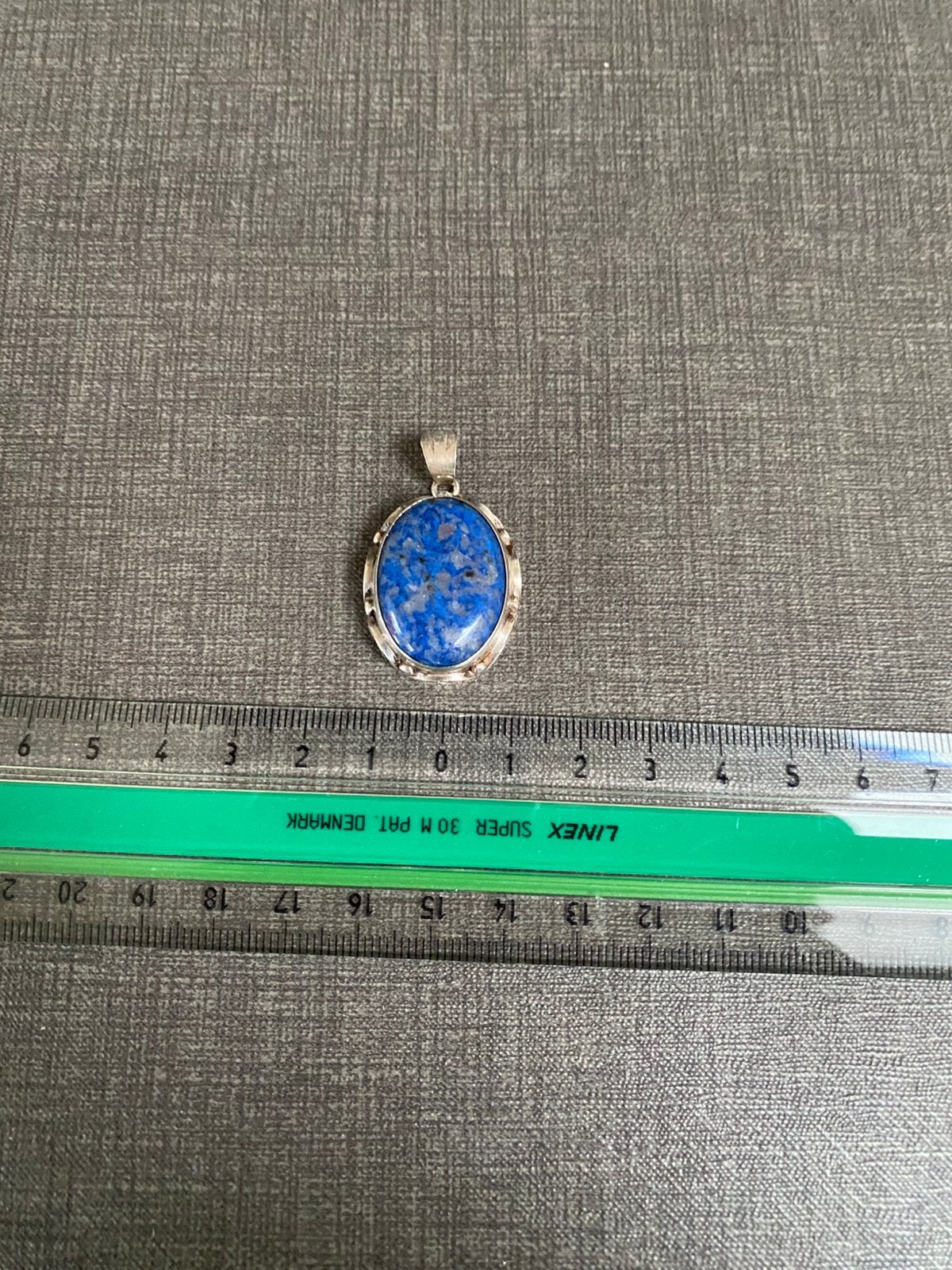 Hanger zilver met lapis lazuli, Sieraden, Tassen en Uiterlijk, Ophalen of Verzenden, Zilver