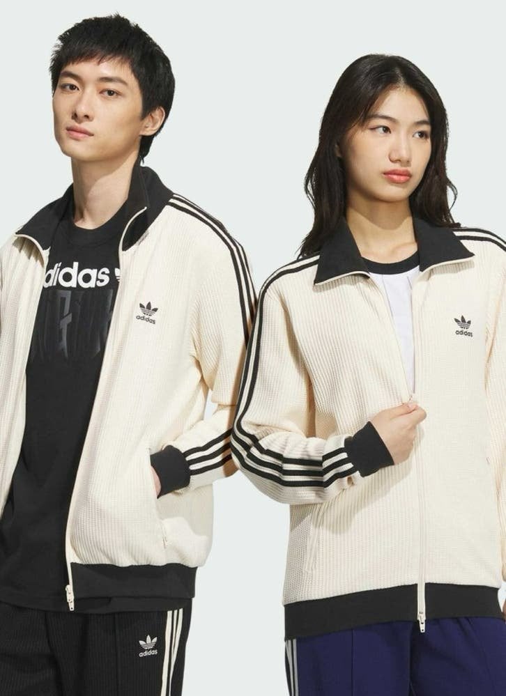 Adidas Adicolor Classics Waffle Trainingsjack uniseks, Ophalen of Verzenden, Nieuw, Maat 46 (S) of kleiner, Wit