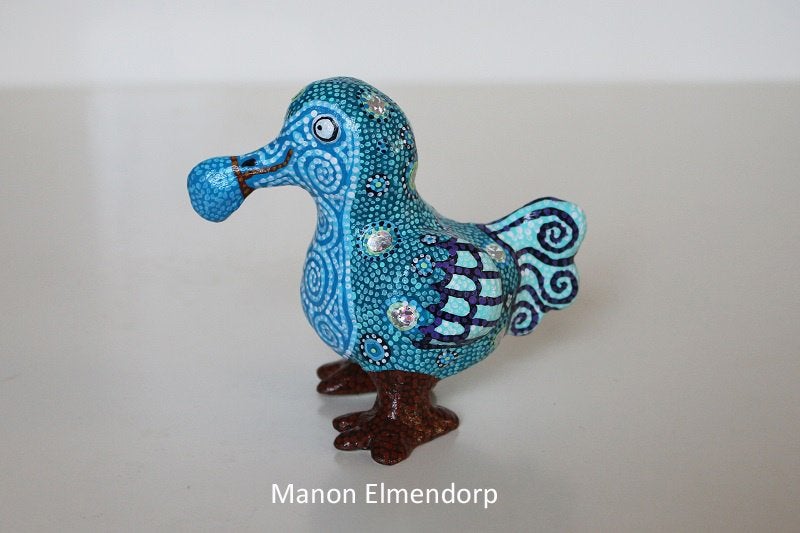 100% Handgemaakt Beeldje Dodo / Vogel Kunst Nieuw, Ophalen of Verzenden, Handgemaakt, Beeld, Vogel