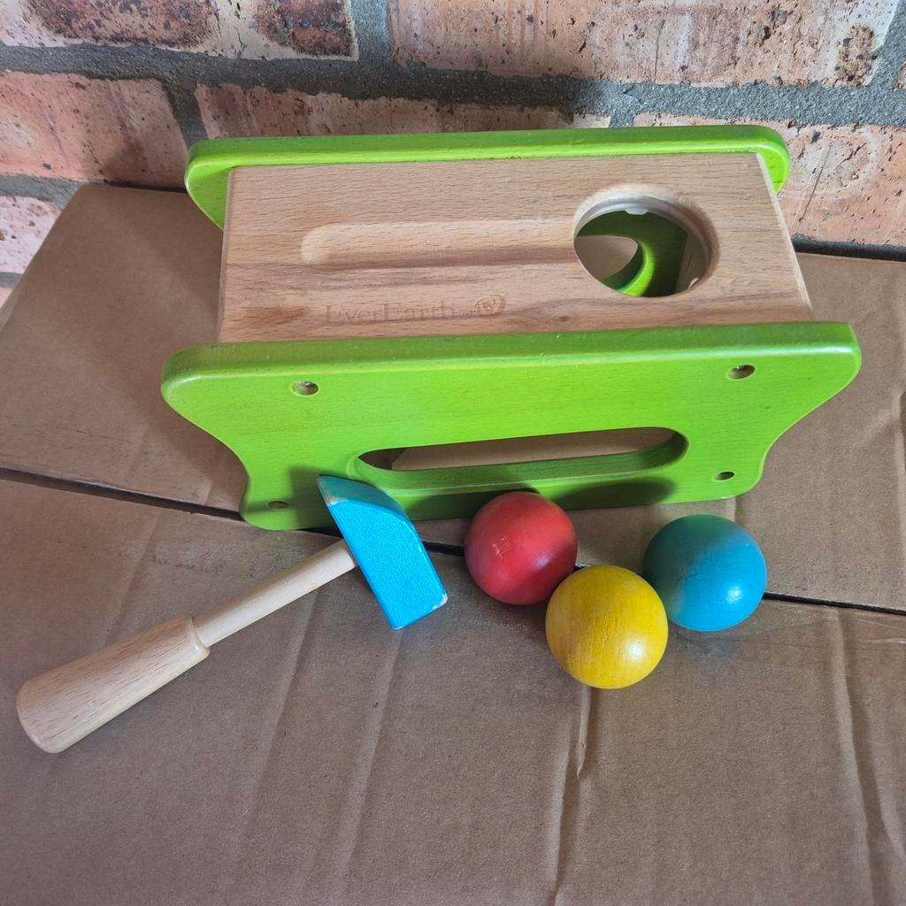 EverEarth Houten Hamertje Tik Speelgoed met Ballen, Kinderen en Baby's, Ophalen of Verzenden, Gebruikt, Overige typen