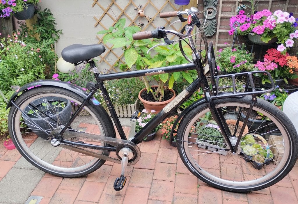 Giant single 4u alu dikke bandenfiets met rek 3v!, Fietsen en Brommers, Ophalen, Gebruikt, Versnellingen, Giant