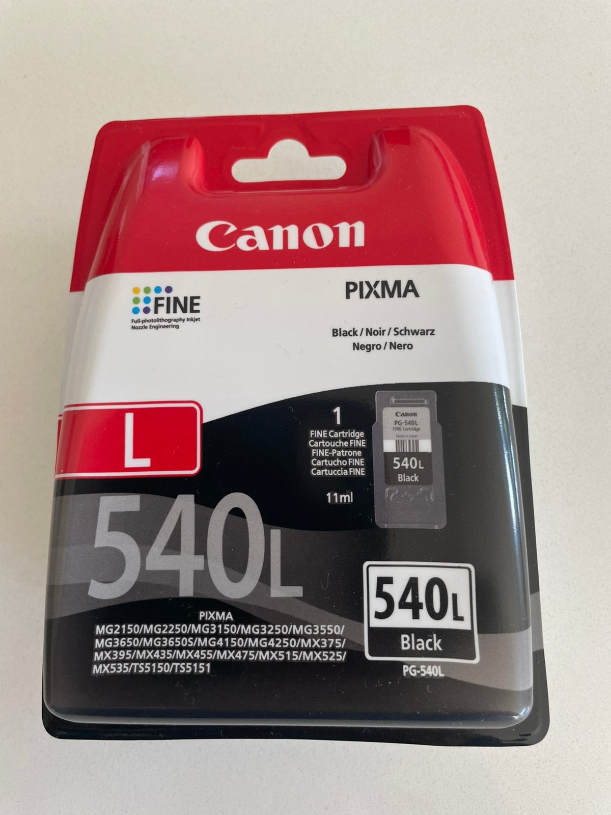 Originele Canon inktcartridge PG-540L, zwart, Ophalen of Verzenden, Nieuw, Cartridge