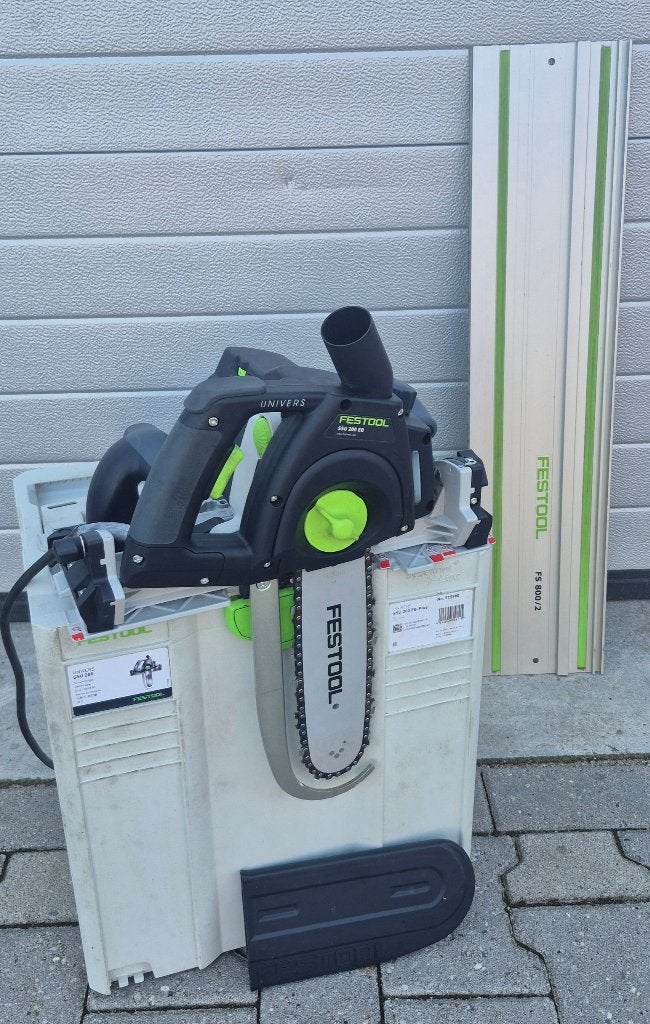 Festool SSU-200-EB plus Zwaardzaag + FS-800/2 Geleiderail, Doe-het-zelf en Verbouw, Ophalen, 70 mm of meer, Overige typen, Zo goed als nieuw