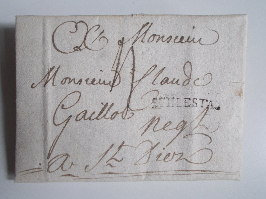 Frankrijk, Vouwbrief Schlestat (Sélestat) - St. Diez 1763., Ophalen, Brief