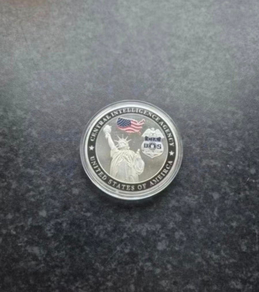 America vrijheidsbeeld souvenir coin / munt adelar hoofd, Ophalen of Verzenden, Buitenland, Munten