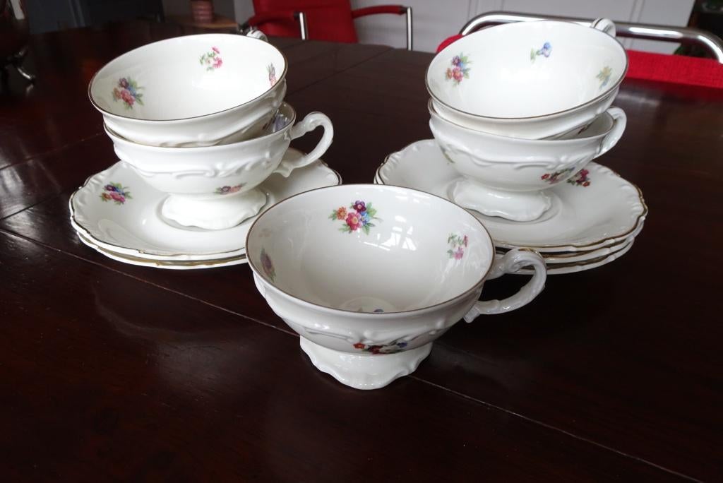 Hertel Jacob Bavaria kop en schotels vintage. Porselein, Ophalen of Verzenden