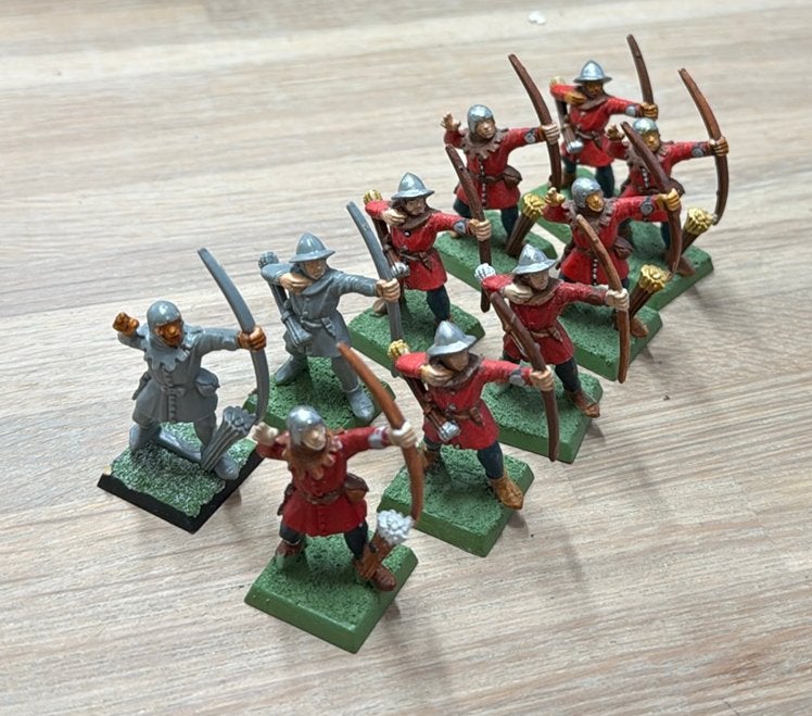 Warhammer 10x Bretonnian Archers bowmen #2, Hobby en Vrije tijd, Wargaming, Ophalen of Verzenden, Zo goed als nieuw, Warhammer