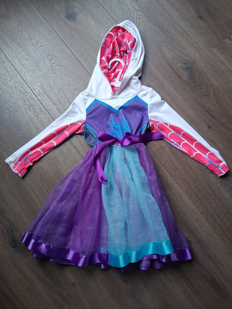 Gwen Stacy Ghost-Spider-kostuum voor meisjes, Ophalen of Verzenden, Zo goed als nieuw, Overige typen