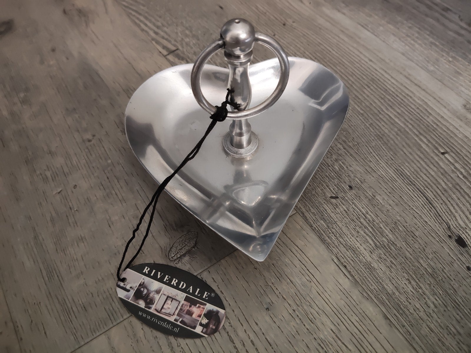 Riverdale hartvormig schaaltje/etagere - Nieuw, Ophalen, Nieuw, Zilver, Metaal
