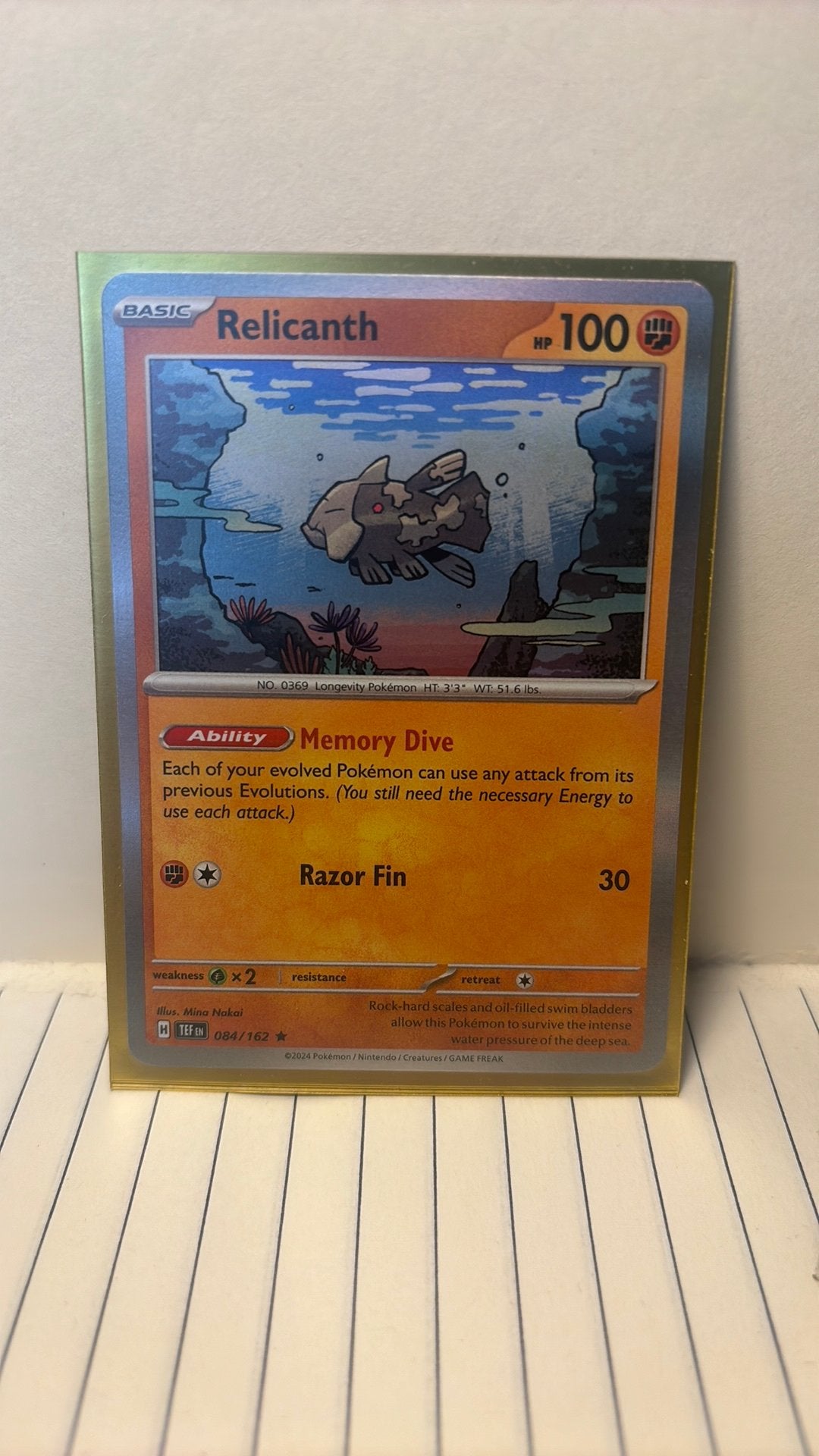 Relicanth 084/162 pokemon kaart holo temporal forces, Ophalen of Verzenden, Nieuw