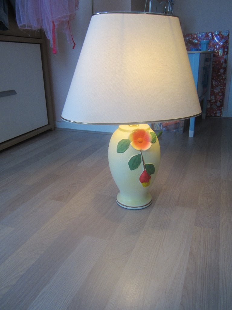 Tafellamp design, Huis en Inrichting, Lampen | Tafellampen, Zo goed als nieuw, Keramiek, Met schakelaar, Met stekker, Meerkleurig