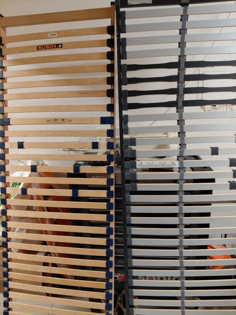 2x lattenbodem 70x200cm, Ophalen, Gebruikt, Bedbodem, 200 cm