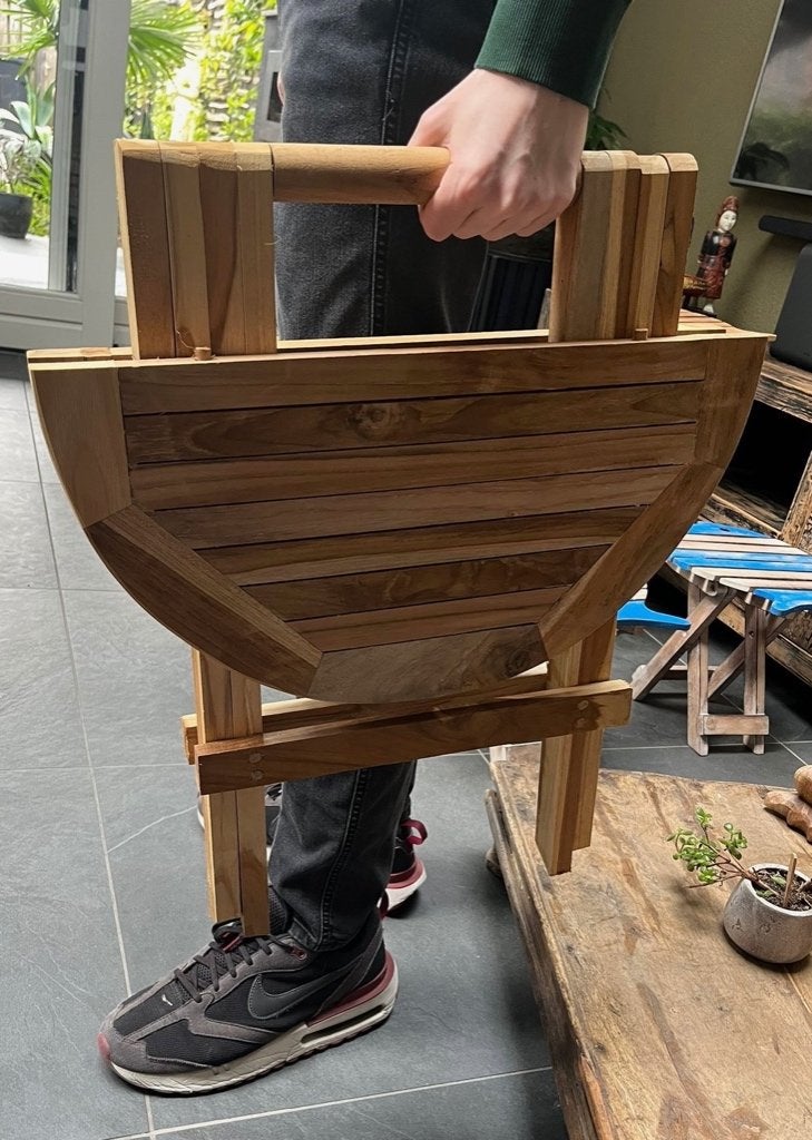 Tuintafel teak bijzettafel boottafel klaptafel strand tafel, Verburgt Vintage, Nieuw, Ophalen of Verzenden, https://verburgtvintage.nl/#contact