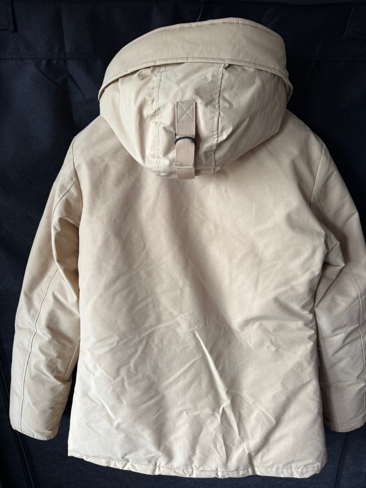 Winterjas Airforce dames parka beige, Ophalen, Zo goed als nieuw, Maat 38/40 (M), Beige