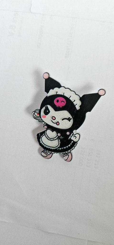 kuromi sanrio broches, Ophalen of Verzenden, Nieuw, Overige kleuren, Overige materialen