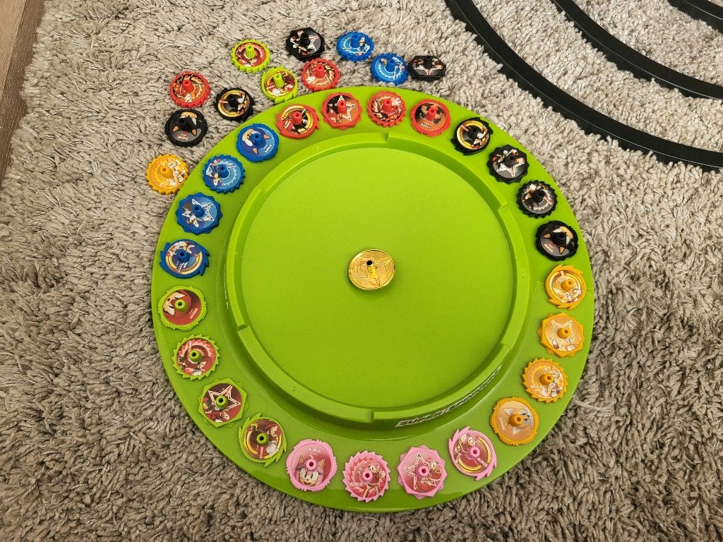 Tol spel met superspinners geheel compleet met arena, Ophalen of Verzenden, Zo goed als nieuw, Overige typen