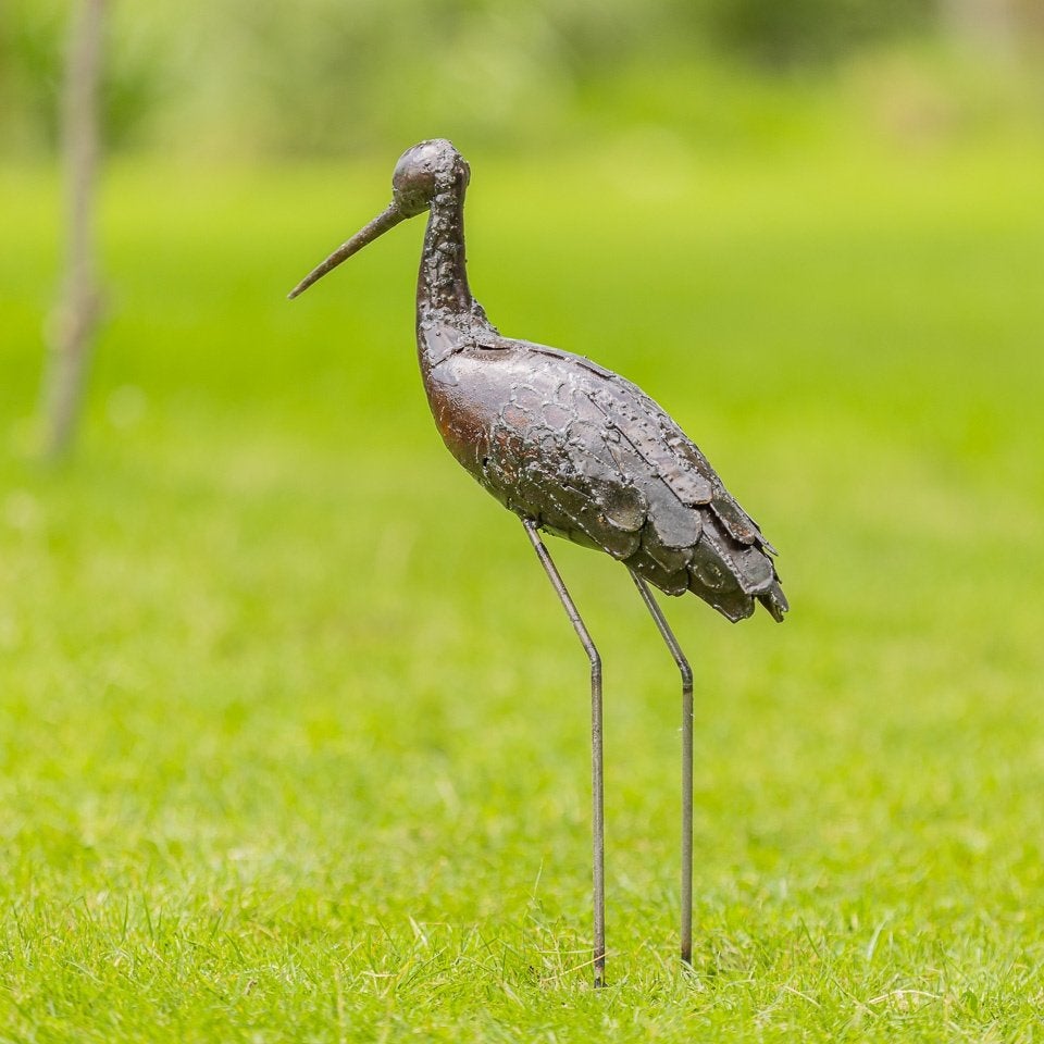 metalen vogel beeld - Grutto - Mooievogels, 45 cm, Ophalen of Verzenden, Metaal, Beeld