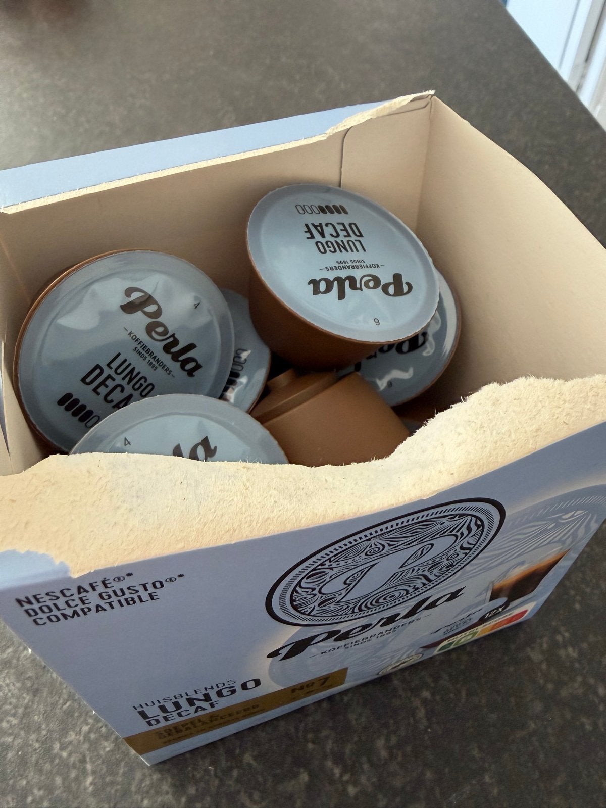 Perla Lungo Decaf Nescafé Dolce Gusto Compatibele Cups 12 st, Diversen, Levensmiddelen, Ophalen