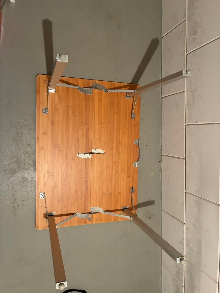 Opvouwbare houten  campingtafel met draagtas, Ophalen, Gebruikt, Campingtafel