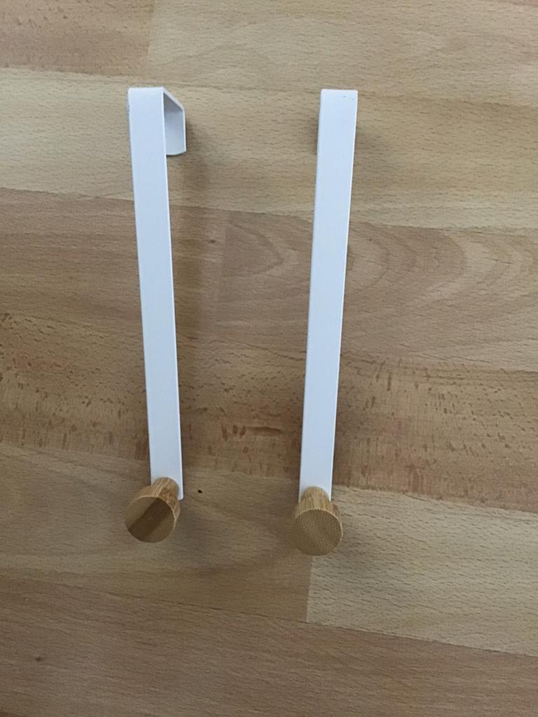 Twee deurhangers wit met beuken knoppen nieuw, Ophalen of Verzenden, Nieuw, Binnendeur, Minder dan 200 cm