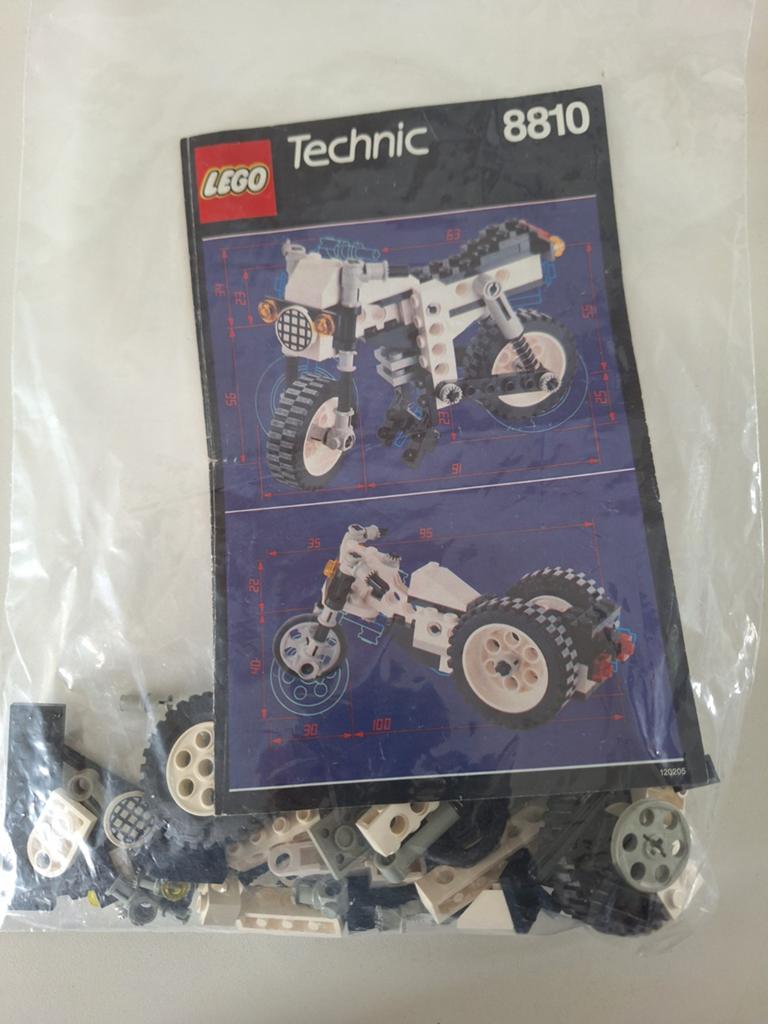 LEGO Technic 8810 Motorfiets - Vintage Set, Kinderen en Baby's, Speelgoed | Duplo en Lego, Gebruikt, Lego, Ophalen of Verzenden