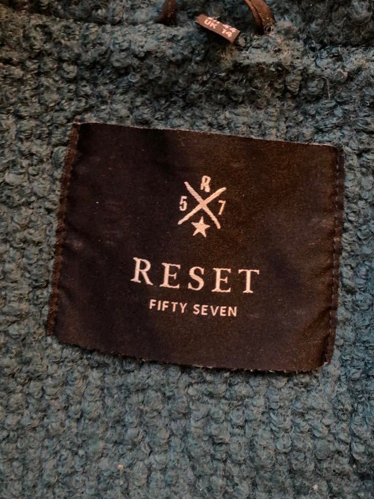 Reset wollen winterjas maat 40 van anna van toor, Ophalen, Gedragen, Maat 38/40 (M), Blauw