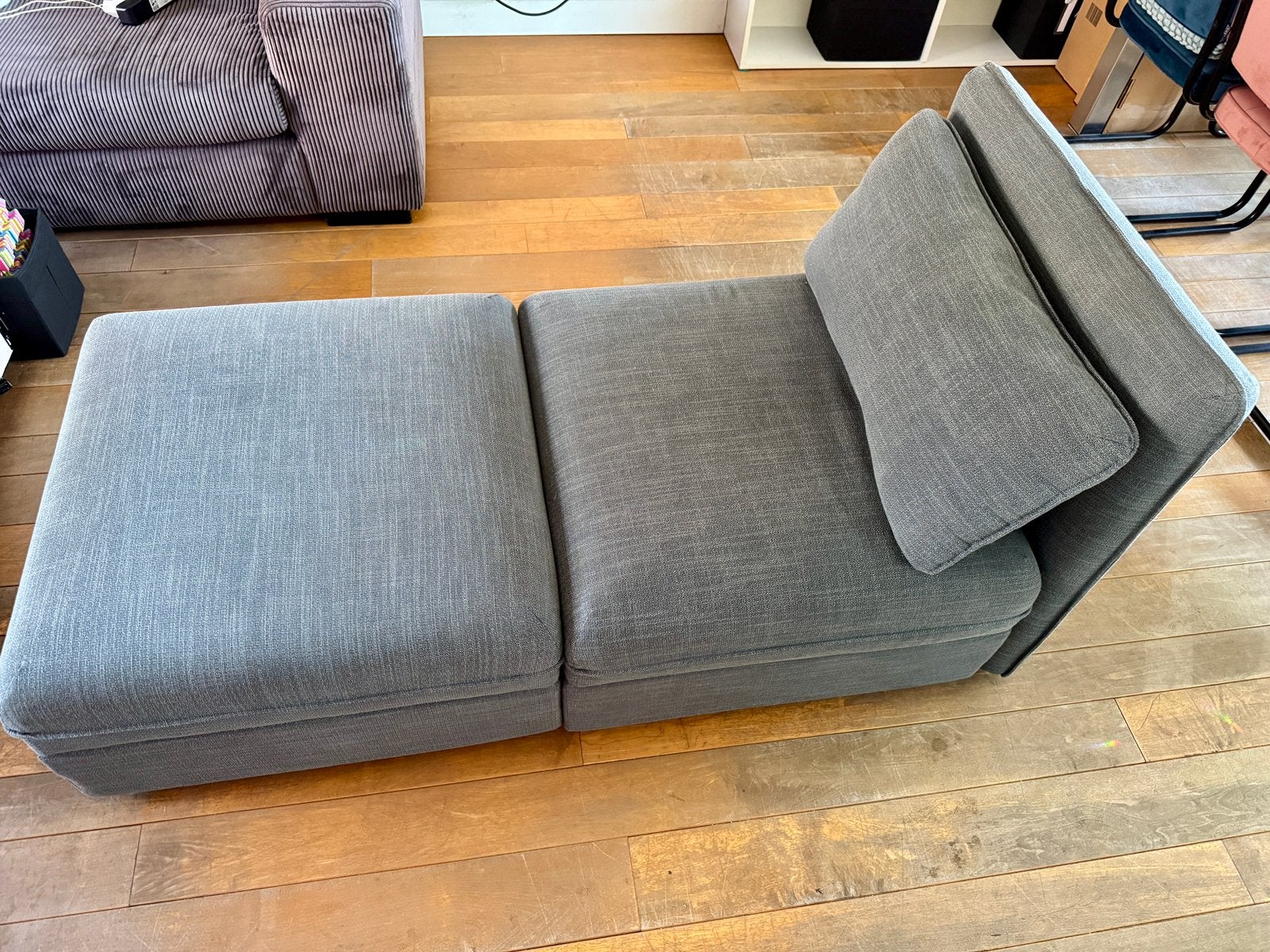 Set IKEA VALLENTUNA zitmodule met opbergruimte donkergrijs, Ophalen, Eenpersoons, 150 tot 200 cm, 75 tot 100 cm