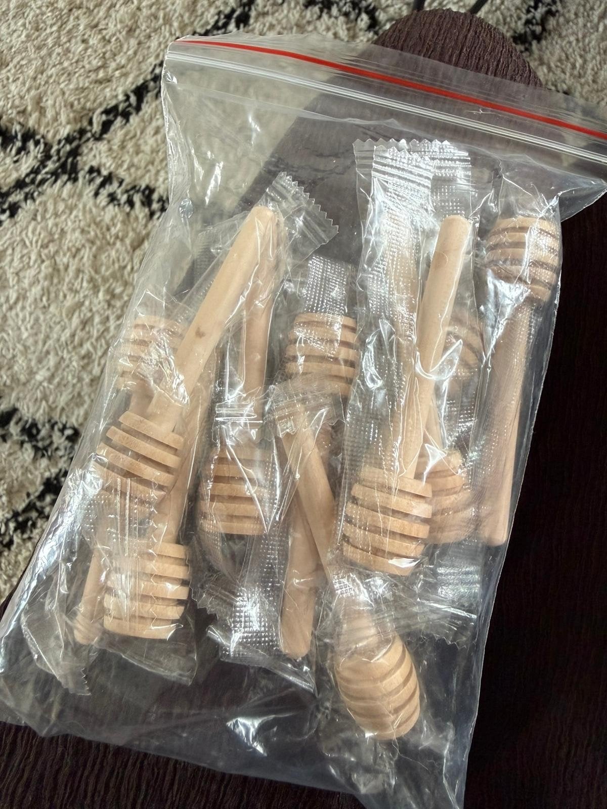 100x Houten Honinglepel - Honingdipper - Honing Roerstaafje, Overige typen, Hout, Nieuw, Ophalen of Verzenden