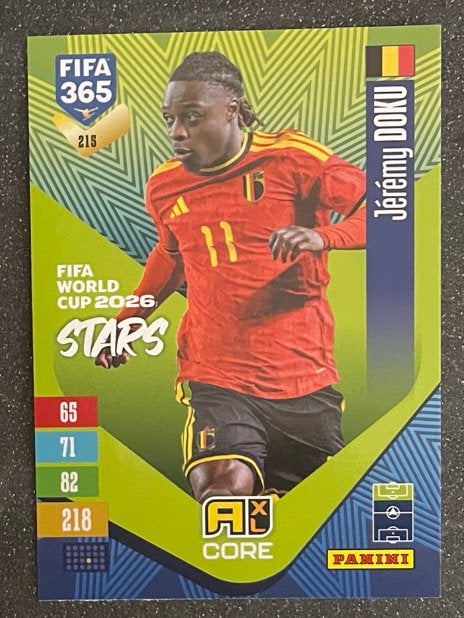 Panini Fifa365 2027   WORLD CUP 2026 STARS   DOKU   BELGIUM, Verzenden, Zo goed als nieuw, Plaatje