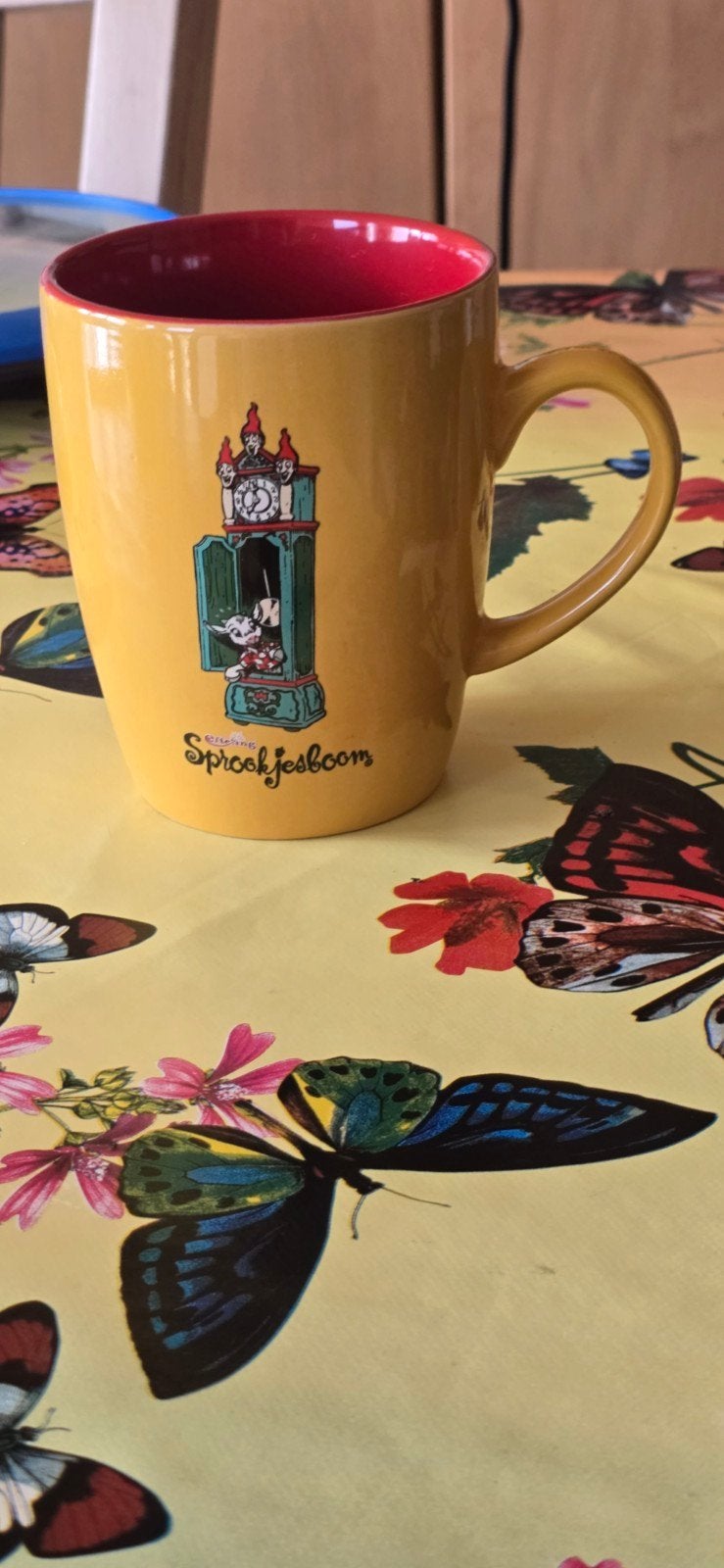 Chocomel Efteling Sprookjesboom mok - Geel, Huis en Inrichting, Ophalen, Zo goed als nieuw