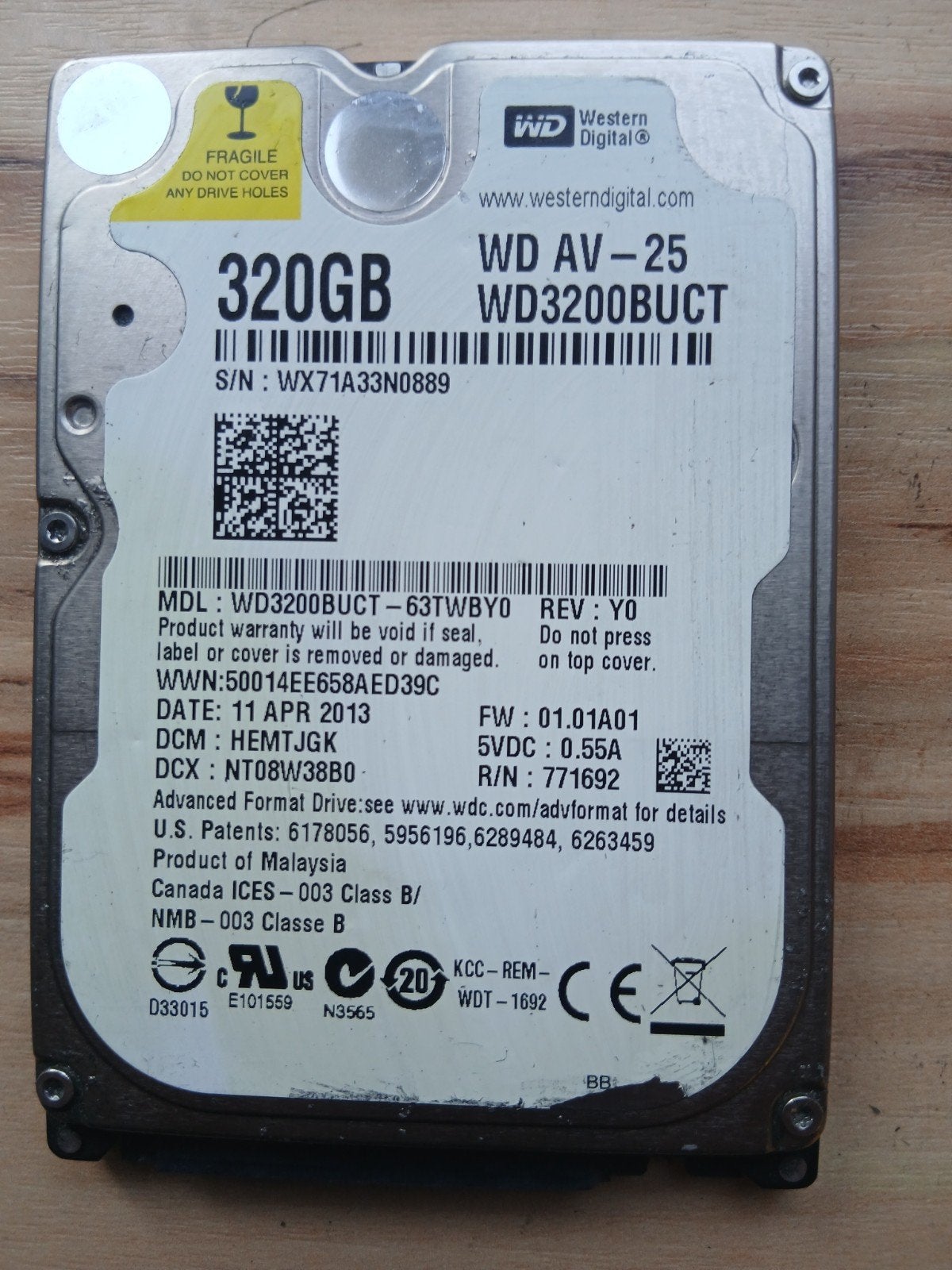 Western Digital WD AV-25 320GB HDD - Intern, SATA, Computers en Software, Harde schijven, Intern, 320GB, Server, Ophalen of Verzenden