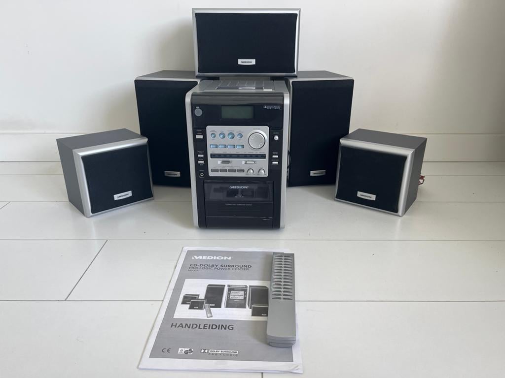 Medion CD-Dolby Surround Pro Logic Power Center set, Overige merken, Gebruikt, Ophalen of Verzenden, Microset