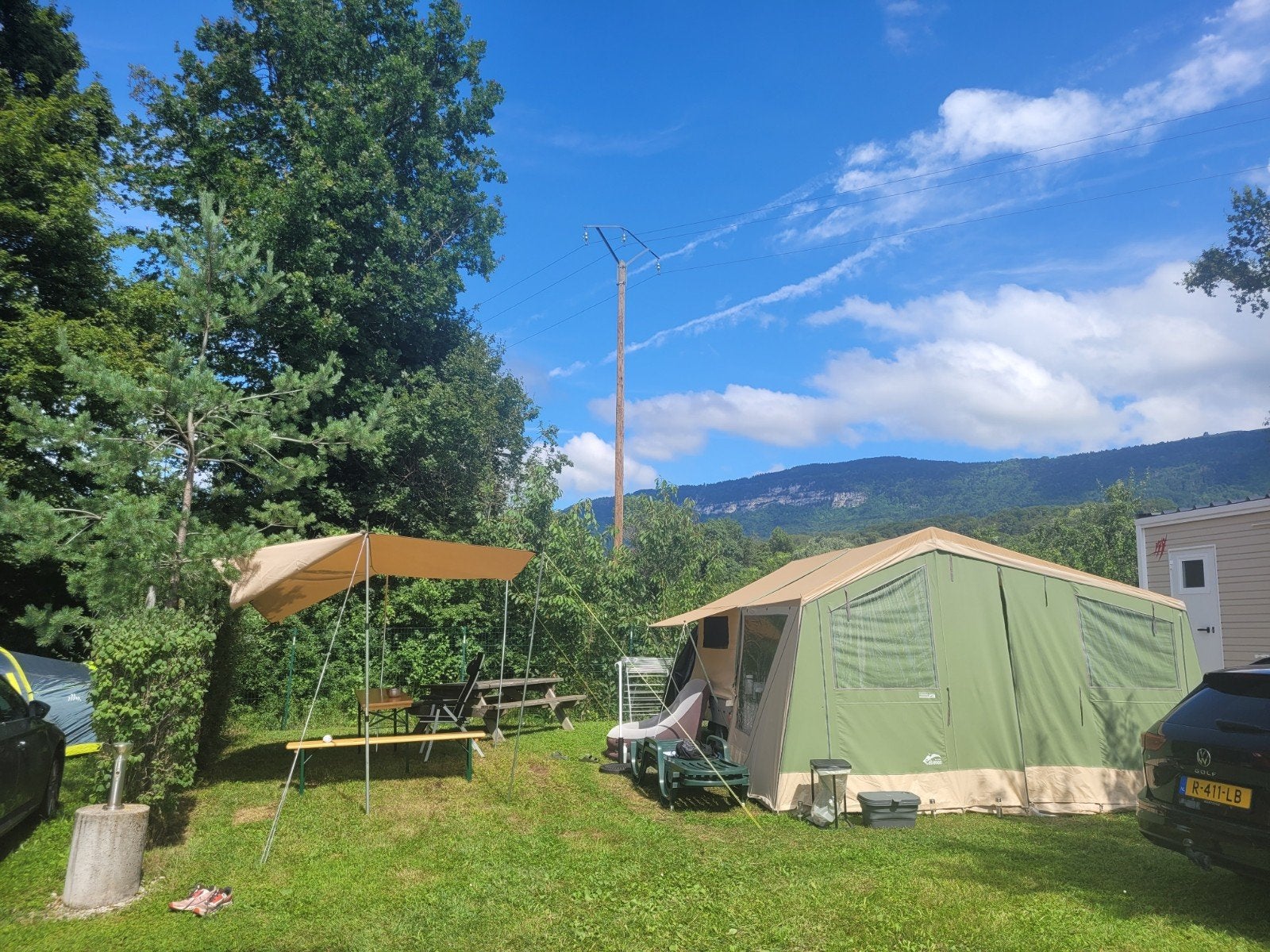 Cabanon Malawi Deluxe vouwwagen uit 2015 met fietsendrager, Caravans en Kamperen, Ophalen, Cabanon, Aanwezig, Tot en met 4