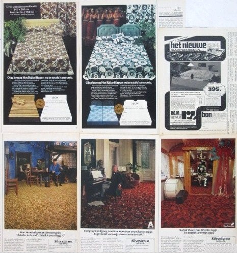 75+ vintage advertenties reclames meubel interieur 74-6 huis, Verzamelen, Ophalen of Verzenden, Gebruikt, Overige typen