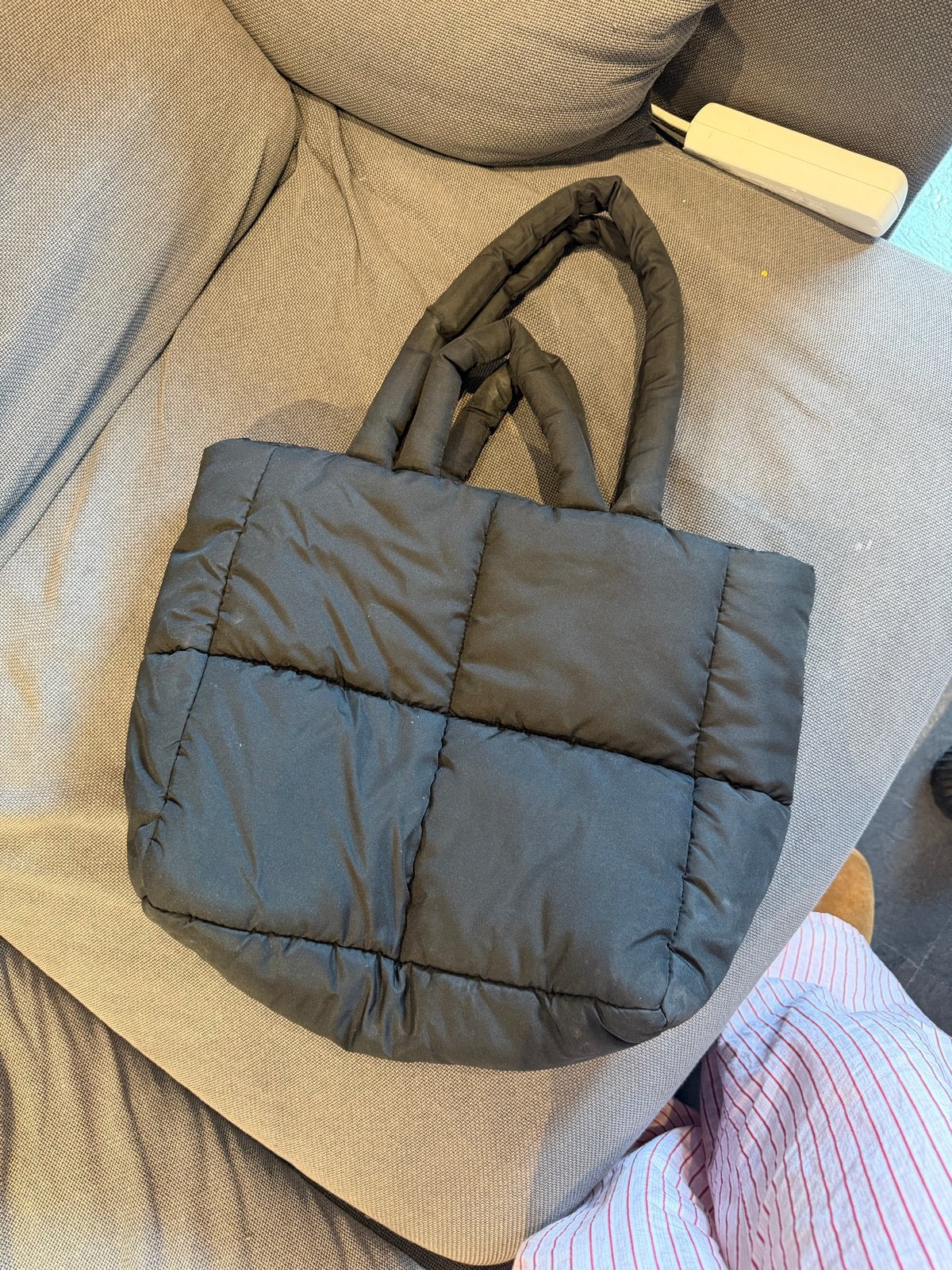 Zwarte gewatteerde tas van H&M, Ophalen of Verzenden, Gebruikt, Zwart, Handtas