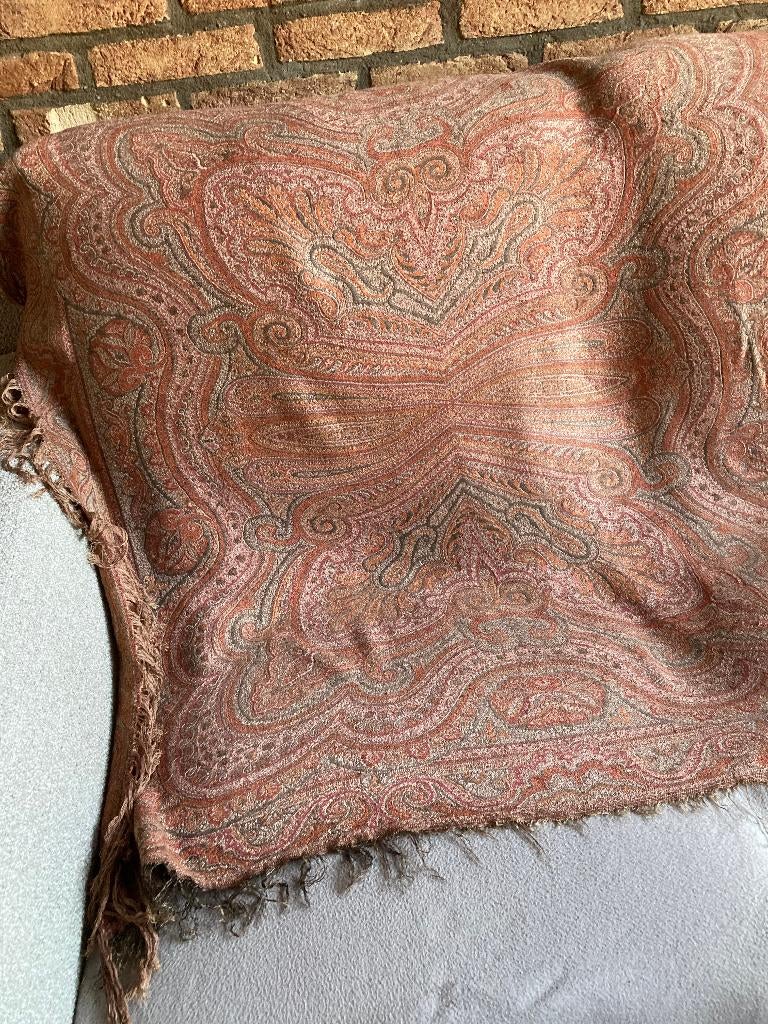 Brocante kapstokkleed - worteldoek, Meerkleurig, ---, Ophalen of Verzenden, ---