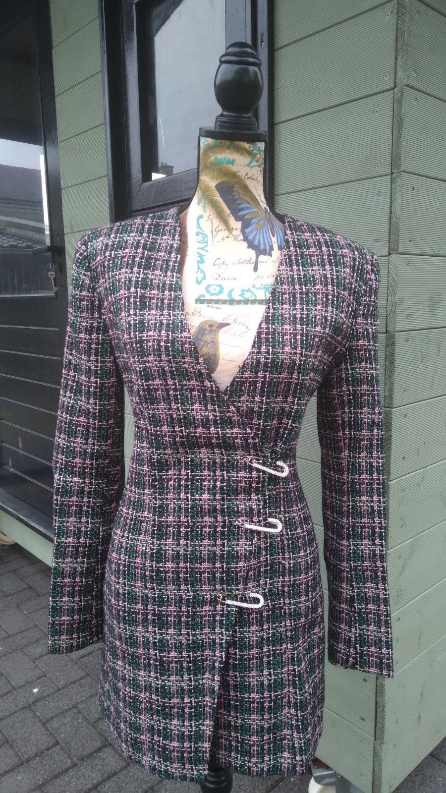 Zara blazer jurk Tweed S, Zara, Nieuw, Maat 36 (S), Boven de knie