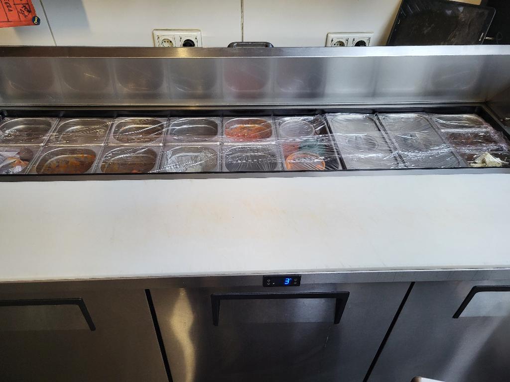 Koeling koelvitrine koeltoonbank saladette saladiere, Witgoed en Apparatuur, Koelkasten en IJskasten, Zonder vriesvak, 200 liter of meer