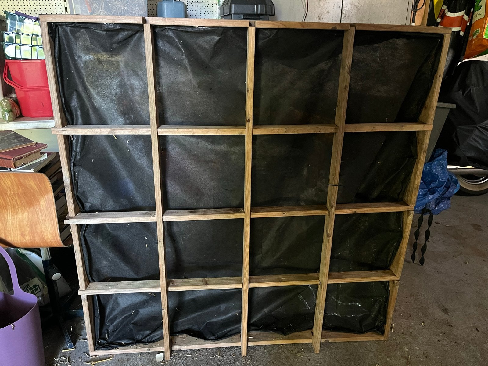 Houten plantenbak met vakken, moestuin, Ophalen, Gebruikt, 100 cm of meer, Binnen