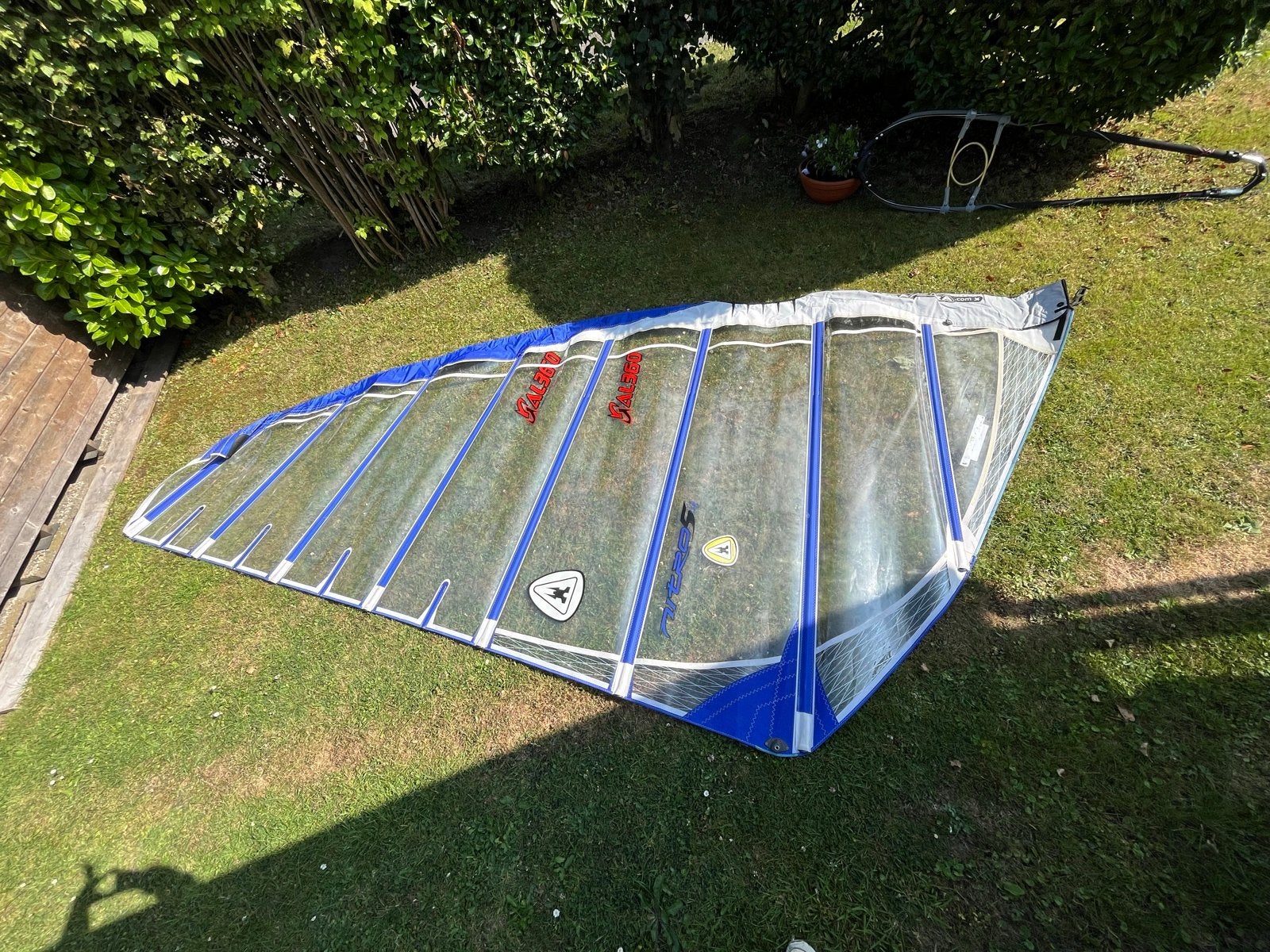 Complete windsurf set voor lichte wind, Watersport en Boten, Windsurfen, Gebruikt, Complete set, Overige merken, Met giek, 8 m² of meer