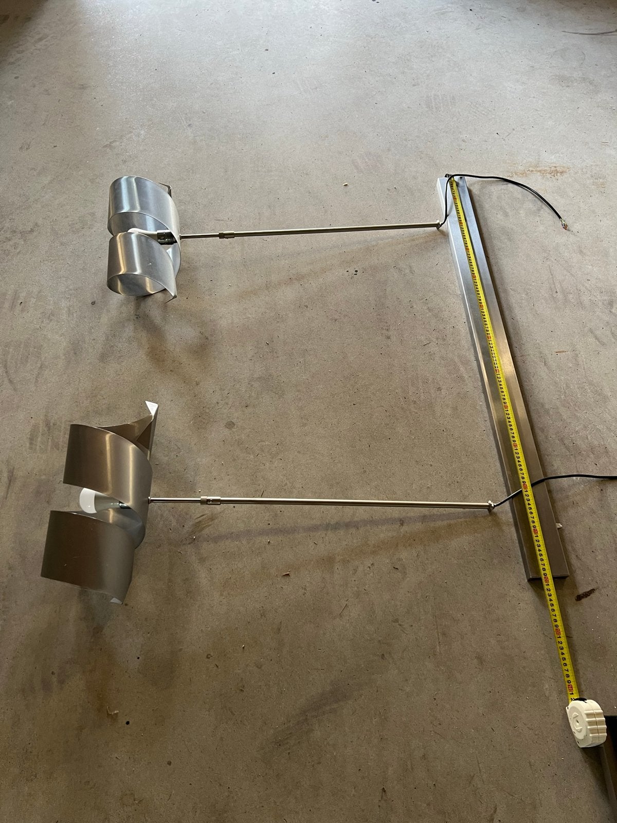 RVS Design Hanglamp - Goede Staat, Ophalen, Gebruikt, Metaal, 75 cm of meer