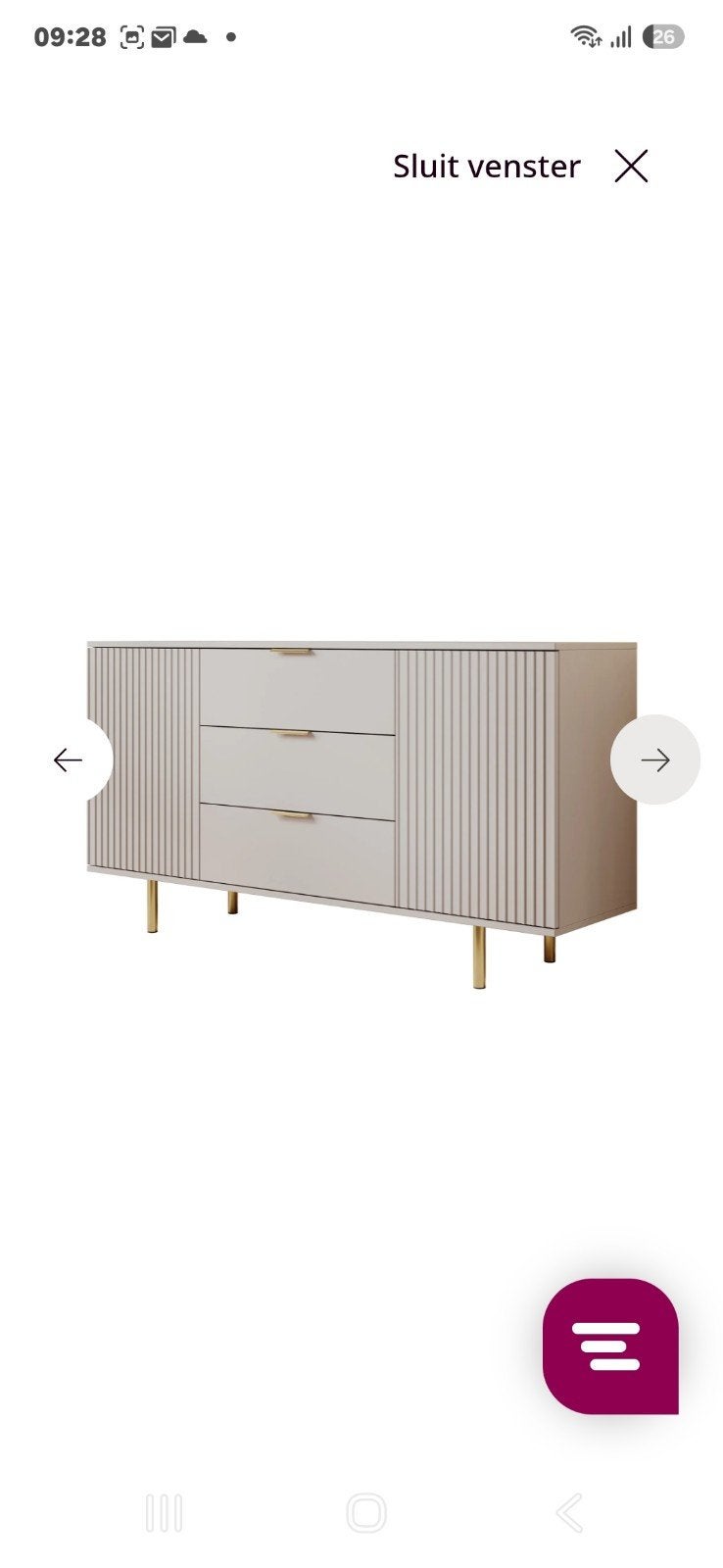 dressoir, Ophalen, Zo goed als nieuw