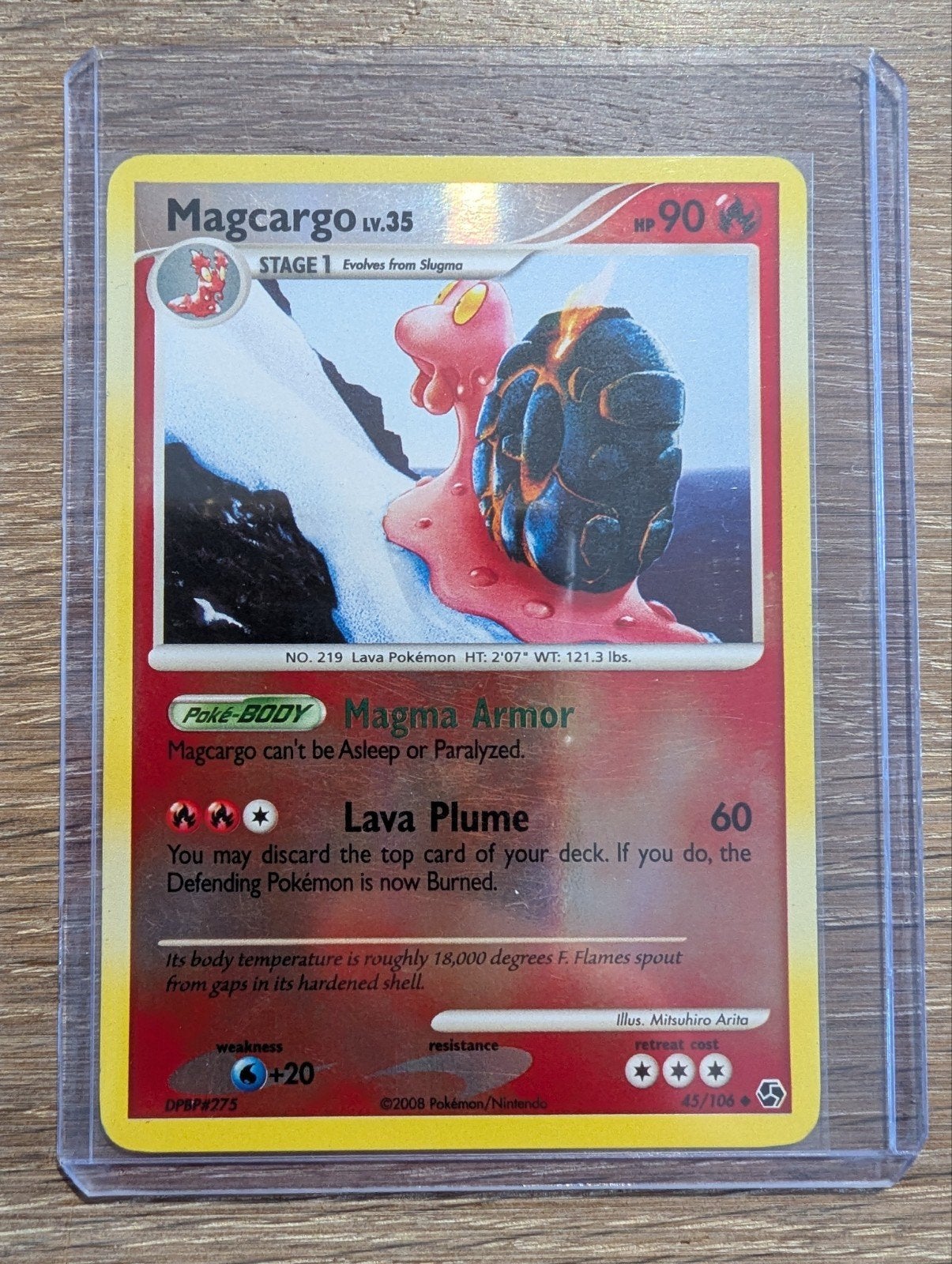 Magcargo uit D&P Great Encounters 45/106 Reversed Foil, Ophalen of Verzenden, Zo goed als nieuw, Losse kaart, Foil