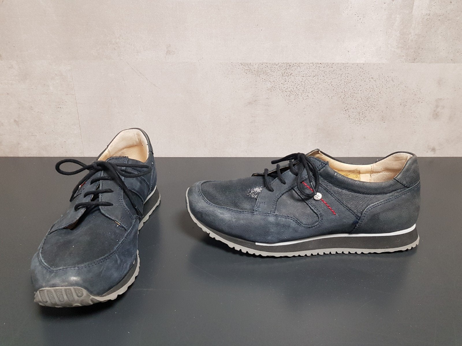 Wolky E-walk sneakers 42 marineblauw leder, Wolky, Blauw, Ophalen of Verzenden, Sneakers of Gympen