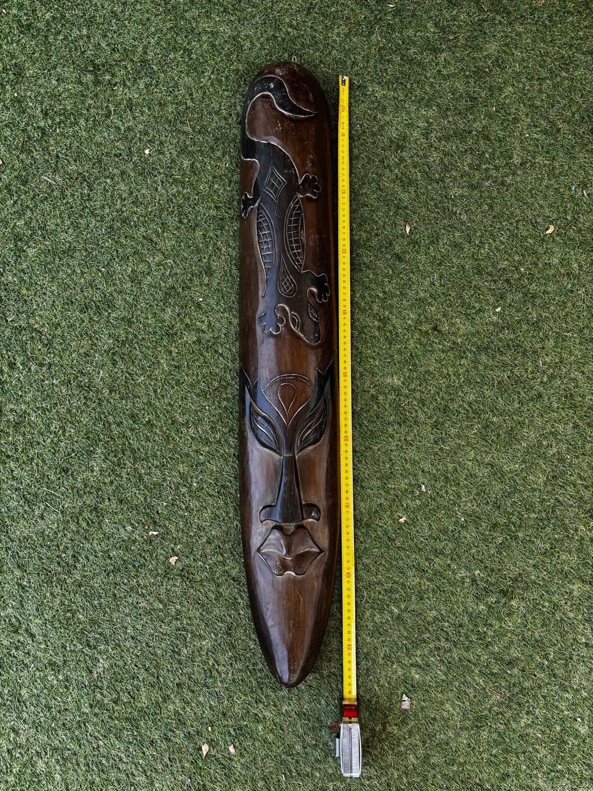 Gratis. Houten Masker met gekko Snijwerk, Bruin, Afrika, Masker, Gesneden