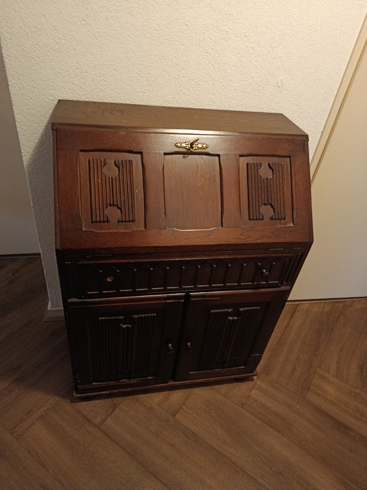 Antiek secretaire met opbergruimte en lade, Huis en Inrichting, Ophalen, Gebruikt, Antiek, Klassiek