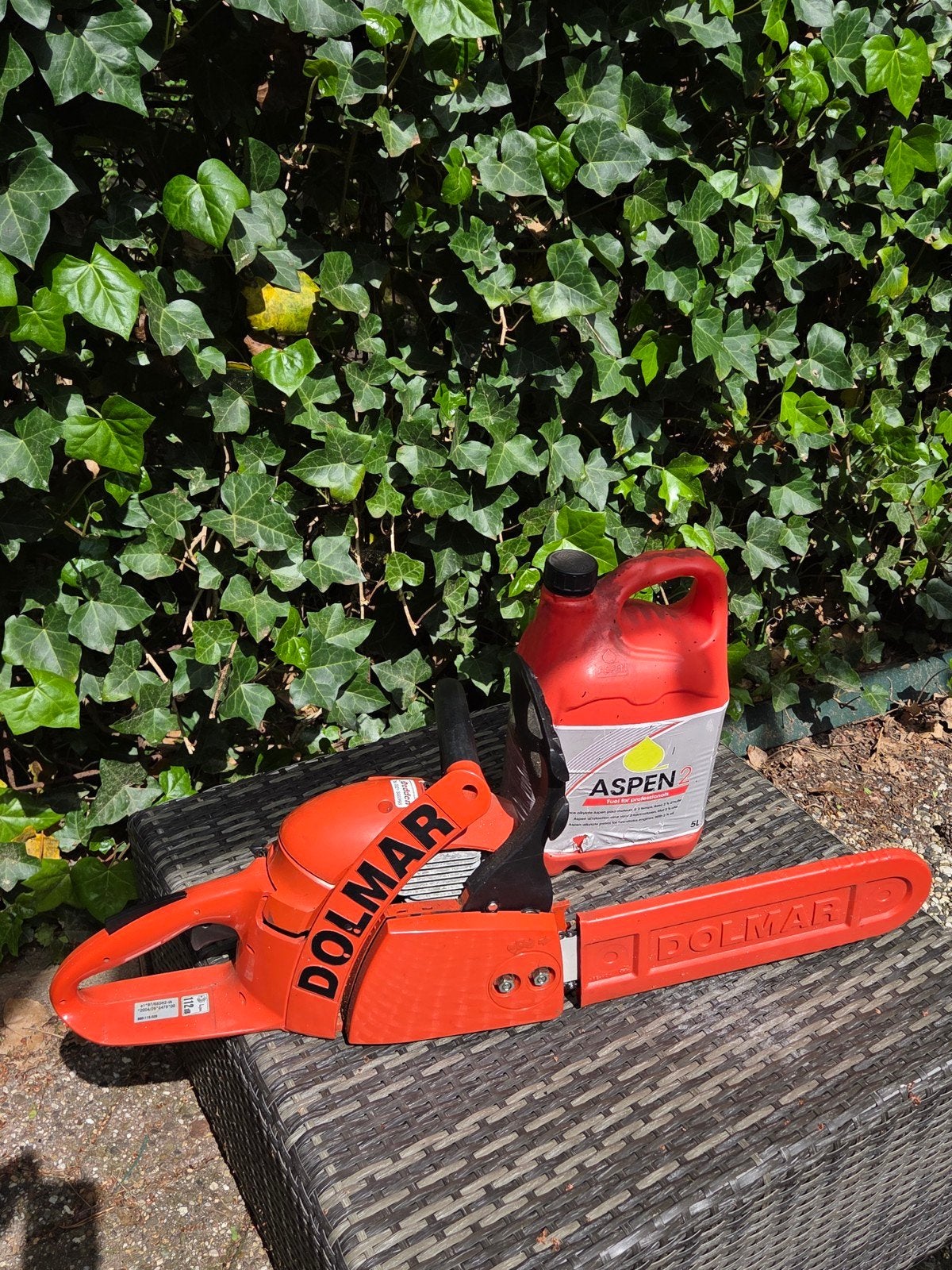Dolmar kettingzaag met Aspen 2 brandstof, Ophalen, Gebruikt